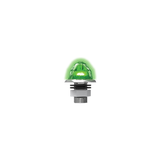 3/4" Jewel Style Mini Watermelon Hero LED Light - Green Light / Clear Lens