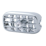 Chrome Plastic A/C Vent With Color Crystal For Peterbilt (2006+) - Clear Crystal