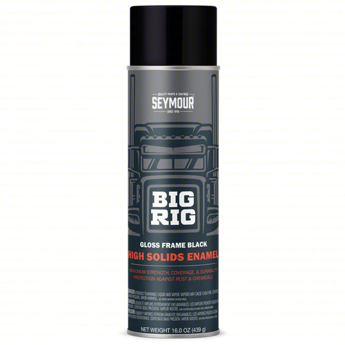 Seymour Big Rig Spray Paint, Frame Black Gloss, 16 OZ