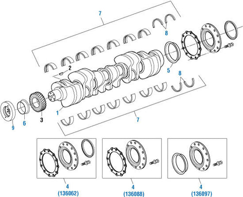Rear Crankshaft Seal Kit Dry Clutch Fits Cummins L10 / M11 / ISM Series application