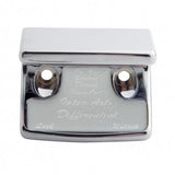 Chrome Plastic Axle/Differential Switch Guard With Glossy Sticker For 1990-2010 Freightliner Classic-Silver