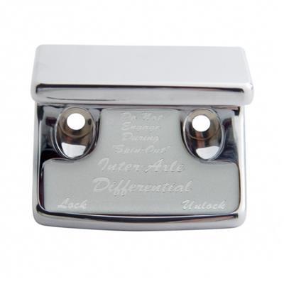 Chrome Plastic Axle/Differential Switch Guard With Glossy Sticker For 1990-2010 Freightliner Classic-Silver