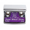 Chrome Plastic Fifth Wheel Switch Guard With Glossy Sticker For 1990-2010 Freightliner Classic- Purple Sticker