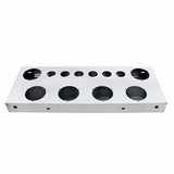 Stainless Steel Rear Center Light Panel With Six 4" Light Cutouts & Six 2" Light Cutouts