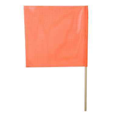 Flag Ploe Mesh 3/4”X30” Wood Dowel Rod,Jersey Knit Width 18”X18” Orange
