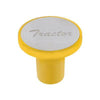 "Tractor" Aluminum Screw-On Air Valve Knob w/ Stainless Plaque - Electric Yellow