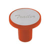 "Trailer" Aluminum Screw-On Air Valve Knob w/ Stainless Plaque - Cadmium Orange