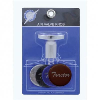 "Tractor" Chrome Aluminum Screw-On Air Valve Knob w/ Multi Color Glossy Stick
