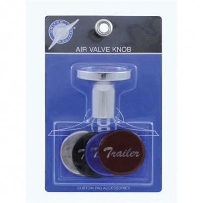"Trailer" Chrome Aluminum Screw-On Air Valve Knob w/ Multi Color Glossy Sticker