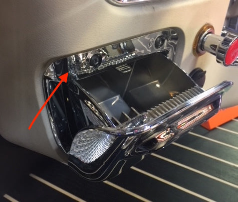 Chrome Plastic Ashtray Trim For 2006 And Newer Peterbilt