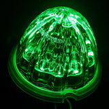 3.5" Watermelon Hero LED Marker Light - White and Green Light / Clear Lens