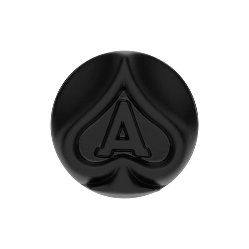 Ace Of Spades Air Valve Knob - Candy Black With Matte Black Inlay