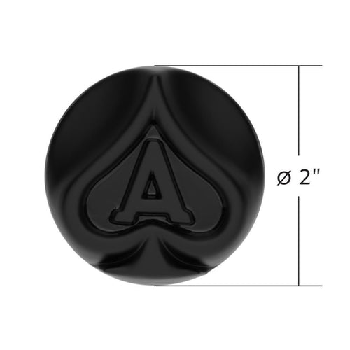 Ace Of Spades Air Valve Knob - Candy Black With Matte Black Inlay
