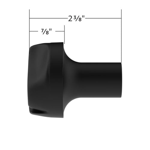 Ace Of Spades Air Valve Knob - Candy Black With Matte Black Inlay