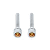 Chrome Long Dash Screw With Copper Diamond For Freightliner (2 Pack)