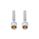 Chrome Long Dash Screw With Copper Diamond For Freightliner (2 Pack)