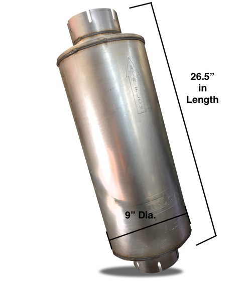 Muffler 9” Diameter - 5” Outlet Diameter