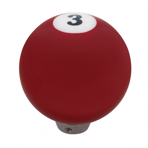 3 Ball Billiard Gearshift Knob - Red