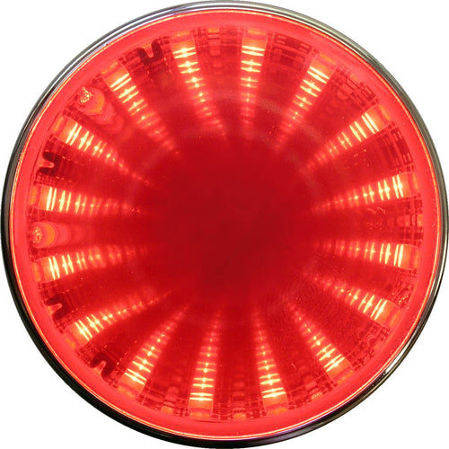 LED Auxiliary Tunnel Light Hardwired Round, Kit 2″, red