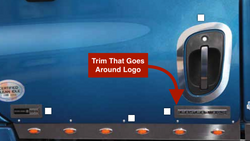 Fits around Cascadia Logo  fits Freightliner Cascadia