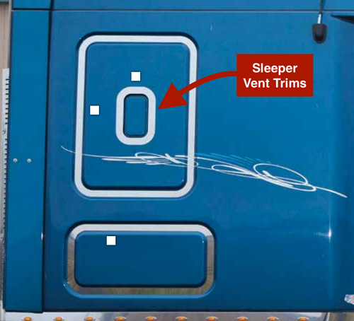 Sleeper Vent Trims  fits Freightliner Cascadia