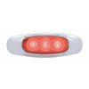 3 LED Reflector Clearance/Marker Light - Red LED/Red Lens