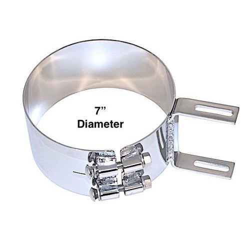 Lincoln Chrome 7” Aero Wide Clamp Fits Kenworth