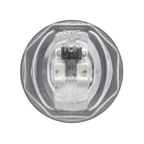 Clear lens yellow 3/4" PC rated marker/clearance light