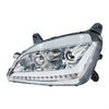 Chrome Projection Headlight with LED Position Light & LED Turn Signal for 2011+ fits Peterbilt 579/587 - Driver