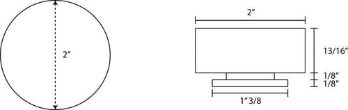 2” Round Star Design 3 LED Marker Light 12V