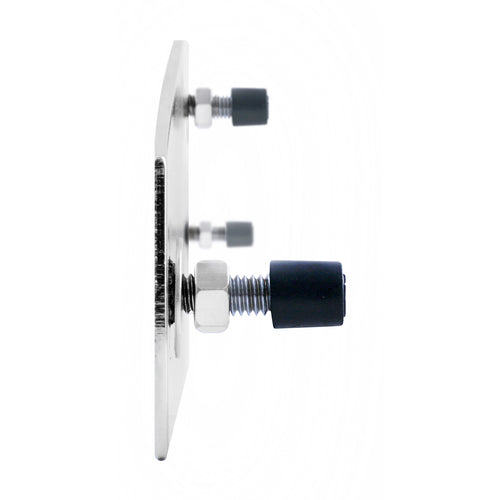 Bottom Mud Flap Plate With 3 Studs 4" x 24" Chrome