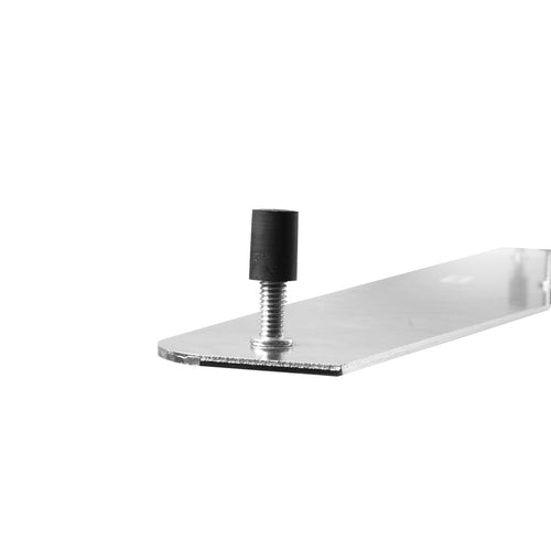 Bottom Mud Flap Plate With 3 Studs 4" x 24" Chrome