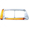 14 LED Headlight Bezel With Turn Signal For 1989-2009 Freightliner FLD - Passenger - Amber LED/Amber Lens