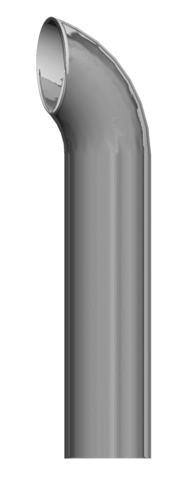 Lincoln Chrome Stack 5" X 84" Curved Id Chrome 5" ID (expanded)