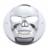 Chrome Plastic Skull Bezel For 2-1/2" Light Grommet