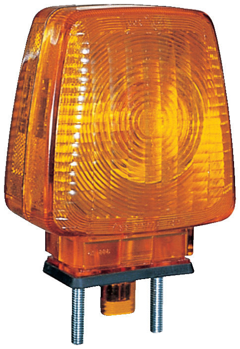 Incandescent Turn Signal, Double-Face, Rectangular, w/ Side Marker, 6.00″X4.75″, amber