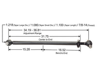 Drag Link Fits Peterbilt 34.19" - 36.81"