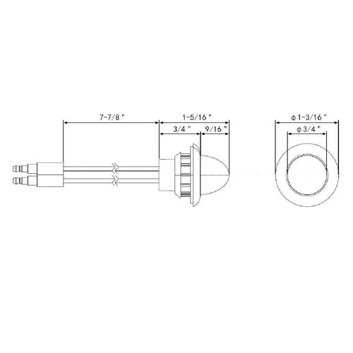 4 LED Dual Function Mini Watermelon Light (Clearance/Marker)