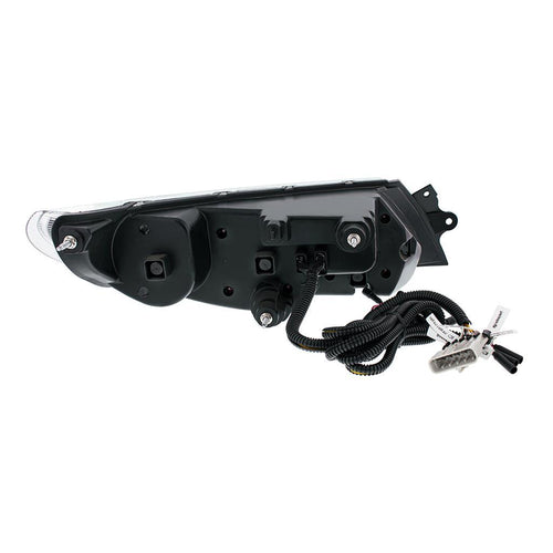 Black LED Projector Headlight With Rear Facing Turn Signal For International Durastar 4100/4200/4300/4400/8600 2002-2018 - Driver