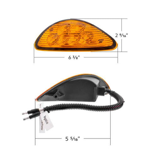 Black LED Projector Headlight With Rear Facing Turn Signal For International Durastar 4100/4200/4300/4400/8600 2002-2018 - Driver