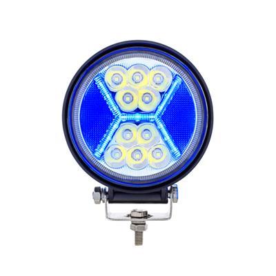 4.5" 24 High Power LED Work Light With "X" Blue Light Guide