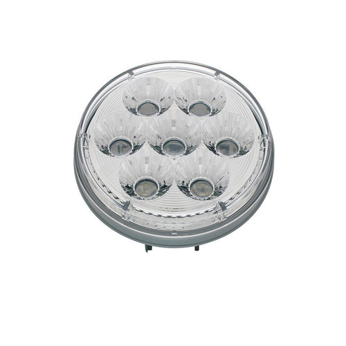 14 LED 4" Round Double Fury (Stop, Turn & Tail) - Red & Blue LED/Clear Lens