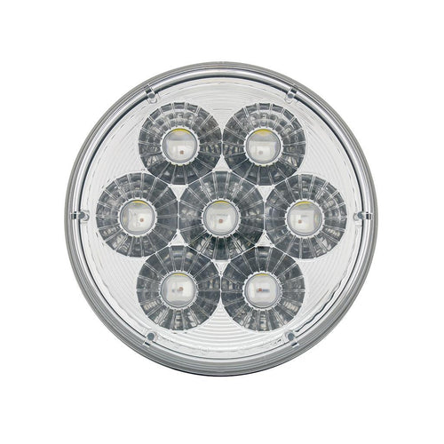 14 LED 4" Round Double Fury (Stop, Turn & Tail) - Red & White LED/Clear Lens