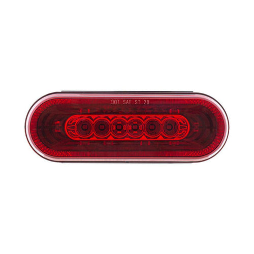 22 LED 6" Oval Abyss Light (Stop, Turn & Tail Light) - Red LED/Red Lens