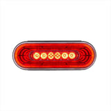 22 LED 6" Oval Abyss Light (Stop, Turn & Tail Light) - Red LED/Clear Lens
