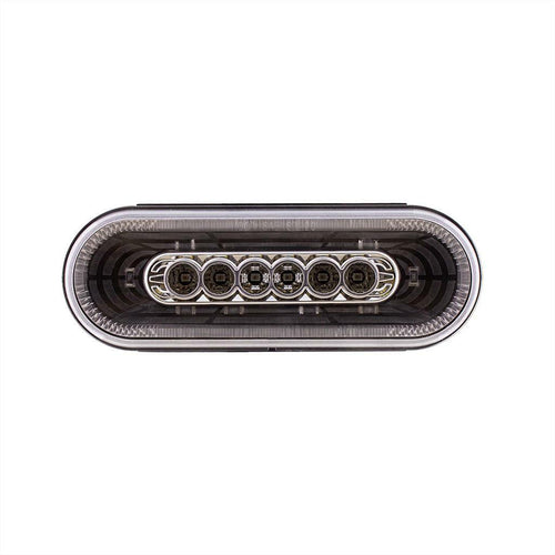 22 LED 6" Oval Abyss Light (Stop, Turn & Tail Light) - Red LED/Clear Lens