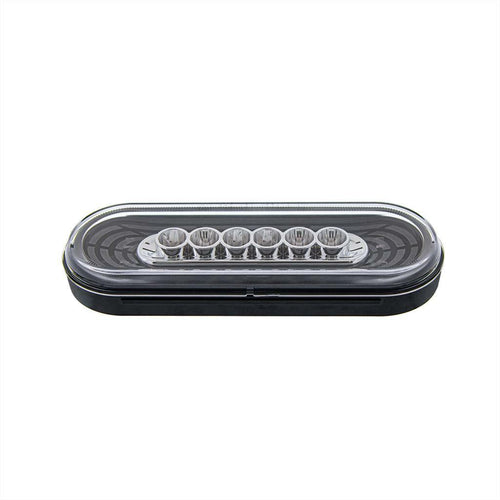 22 LED 6" Oval Abyss Light (Stop, Turn & Tail Light) - Red LED/Clear Lens