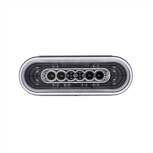 22 LED 6" Oval Abyss Light (Turn Signal) - Amber LED/Clear Lens