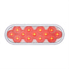 13 LED 6" Oval Double Fury (Stop, Turn & Tail) With Warning Light - Red & Amber LED/Clear Lens