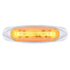 4 LED Light Track Clearance/Marker Lights Amber/Clear
